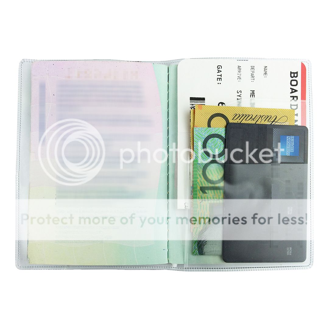 Clear Transparent Passport Cover Holder Case Organizer Plastic Travel